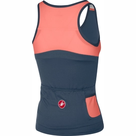 Fietsshirt Castelli Women Solare Top Dark Steel Blue Salmon