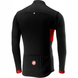Fietsshirt Castelli Men Prologo VI Long Sleeve FZ Black Red Black
