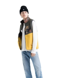 Bodywarmer Herschel Supply Co. Men's Guide Fleece Sherpa Vest Dark Olive/Arrowwood
