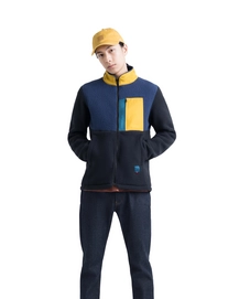 Vest Herschel Supply Co. Men's Guide Fleece Sherpa Full Zip Peacoat/Black