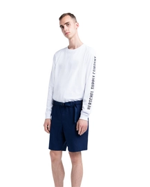 Trui Herschel Supply Co. Men's Long Sleeve Tee Sleeve Print Bright White Black