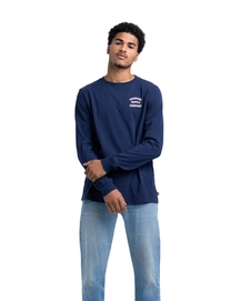Trui Herschel Supply Co. Men's Long Sleeve Tee Stack Logo  Peacoat Ash Rose