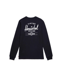 Trui Herschel Supply Co. Men's Long Sleeve Tee Classic Logo Black White