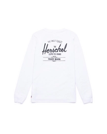 Trui Herschel Supply Co. Men's Long Sleeve Tee Classic Logo Bright White Black