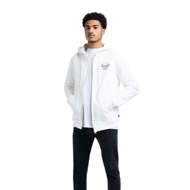 Vest Herschel Supply Co. Men's Full Zip Hoodie Classic Logo Blanc de Blanc Black