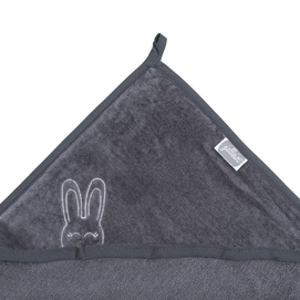 Badcape XL Jollein Velvet Terry Sweet Bunny Anthracite (100 x 100 cm)