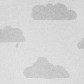 Washandje Jollein Hydrofiel Clouds Grey (3-delig)