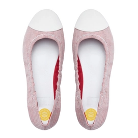Ballerina FitFlop F-Pop™ Ballerina Canvas Red Weave
