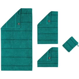 Washandje Cawö Code Stripes Groen (set van 6)