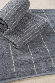 Handdoek Cawö Accent Stripes Wide Grijs (set van 3)