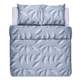 Dekbedovertrek Nightlife Snow Feathers Blue Flanel