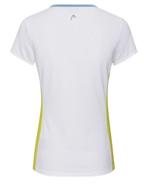 Tennisshirt HEAD Women Mia White Yellow