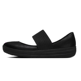 Ballerina FitFlop F-Sporty™ Mary Jane Leather All Black