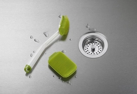 2---Afwasborstel Joseph Joseph CleanTech Met Schrobber Set Wit Groen 2