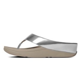 Slipper FitFlop Ringer™ Toe-Post Silver Mirror