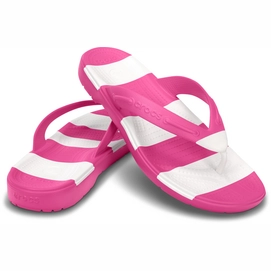 Slipper Crocs Beach Line Flip Fuchsia/White