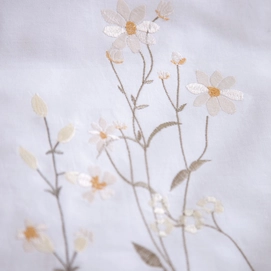 Bettwäsche Cinderella Wildflowers White Perkal