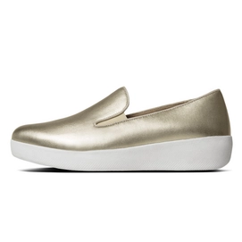 Sneaker FitFlop Superskate™ Leather Pale Gold