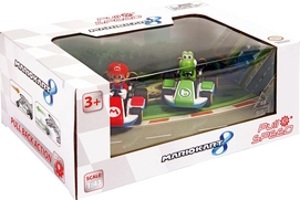 Pull & Speed Auto Carrera Mario Kart 8 Mario/Yoshi (2-Delig)
