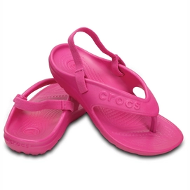 Slipper Crocs Hilo Flip Kids Neon Magenta