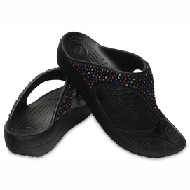 Slipper Crocs Sloane Embellished Flip Black/Multi
