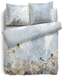 Dekbedovertrek HNL Refined Ice Flowers Blauw Satijn