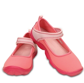 Ballerina Crocs Duet Busy Day Mary J Coral/Ballerina Pink