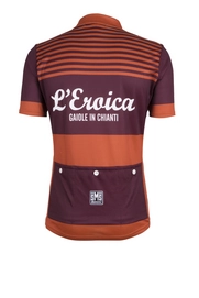 Fietsshirt Santini Eroica Short Sleeve Jersey Twyga Orange