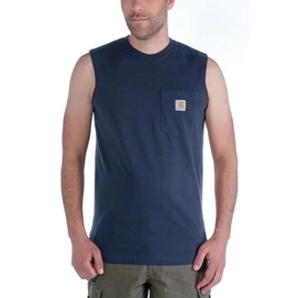 Tanktop Carhartt Men Workwearear Pocket Sleeveless T-Shirt Navy