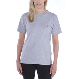 T-Shirt Carhartt Women Workwear Pocket S/S T-Shirt Heather Grey