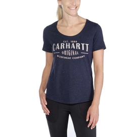 T-Shirt Carhartt Women Lockhart Script Graphic Infantry Blue