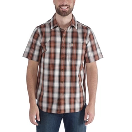 Blouse Carhartt Men S/S Essential Open Collar Shirt Plaid Plaid Sequoia