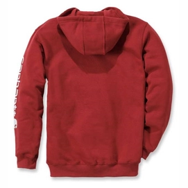 Trui Carhartt Men Sleeve Logo Hooded Sweatshirt Dark Crimson