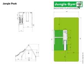 Speeltoren Jungle Gym Jungle Peak Rood