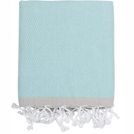 2---Kayori - Izu - Hamamdoek - 100x180 - Mintgroen Antracite Gevouwen