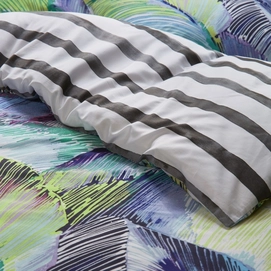 Housse de Couette Esprit Palmia Vert Satin de Coton