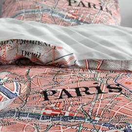 Dekbedovertrek Covers & Co Paris Citymap Multi Katoen