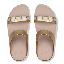 FitFlop Fino™ Shellstone Slide Artisan Gold