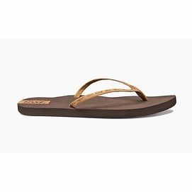 Slipper Reef Slim Ginger Leather Brown Tan Women