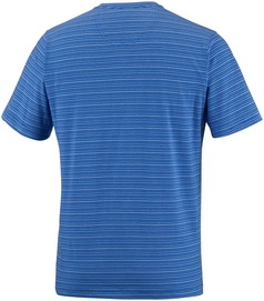 T-Shirt Columbia Lookout Point Short Sleeve Henley Super Blue Stripe