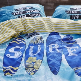 Housse de Couette Covers & Co Surf Bleu Coton