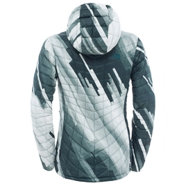 Winterjas The North Face W Thermoball Hoodie Darkest Spruce Strata Print