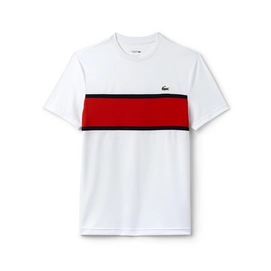 Tennisshirt Lacoste White Etna Red
