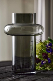 2---Vaas Lyngby Glas Tube Smoke 40 cm -2