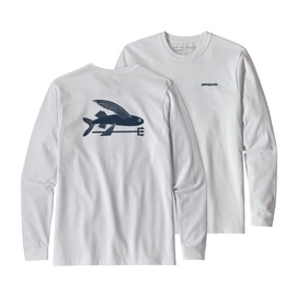 Trui Patagonia Men's L/S Flying Fish Responsibili-Tee White