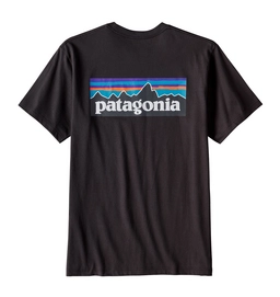 T-shirt Patagonia Men's P-6 Logo Cotton T-Shirt Black