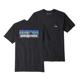 T-shirt Patagonia Men's P-6 Logo Pocket Responsibili-Tee Black