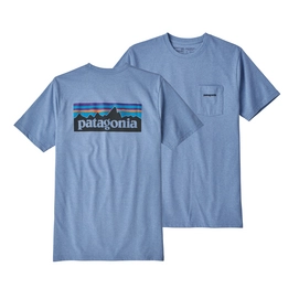T-shirt Patagonia Men's P-6 Logo Pocket Responsibili-Tee Railroad Blue