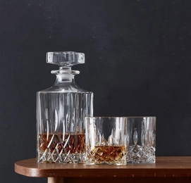 2---Whiskyset Lyngby Glas Krystal Lounge Clear 0,75 L (3-delig)-2