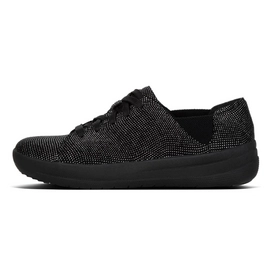 Sneaker FitFlop F-Sporty™ Lace-Up Suede Black Glimmer